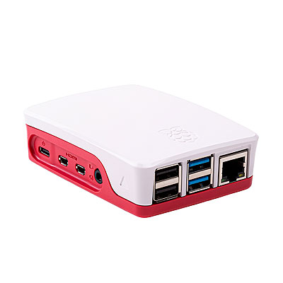Caja Oficial Raspberry Pi 4 Rojo/Blanco