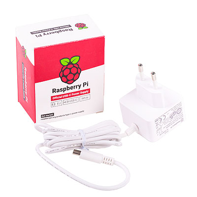 Fuente Alimentación Oficial Raspberry Pi 4 Blanco
